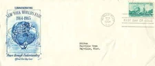 United States Scott 1244 Typewritten Address opened at top and right