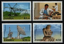 Sambia 1990 - Mi-Nr. 524-527 ** - MNH - 26 Jahre Unabh&auml;ngigkeit