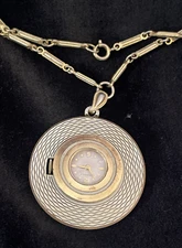 Vintage Teal Caravelle Swiss Mechanical Skeleton Back Pendant Watch PROJECT🌺🌺