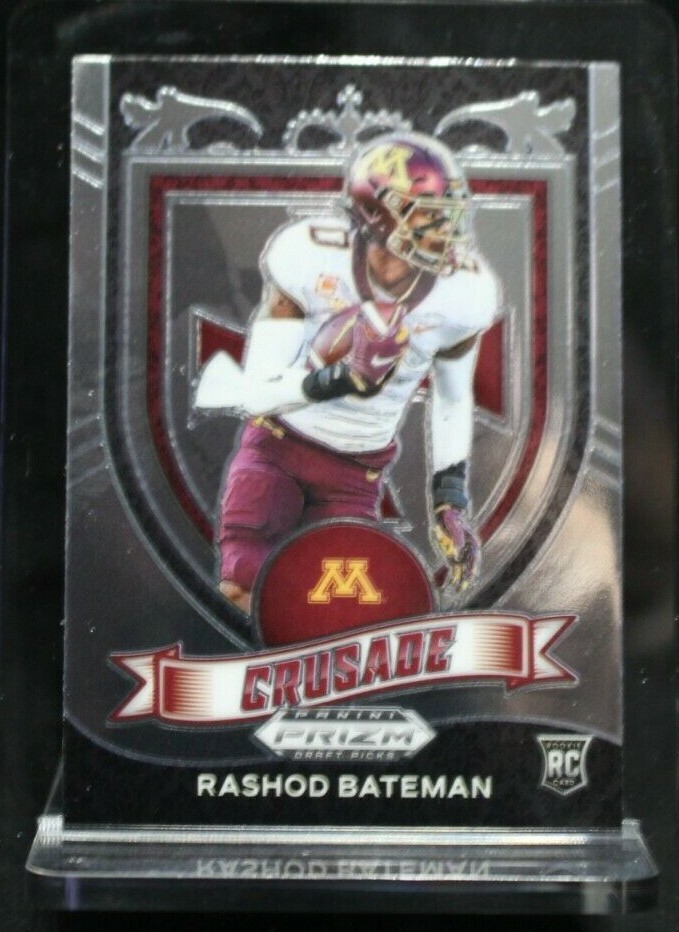 2021 Panini Prizm Draft Pick Football RC Rashod Bateman Crusade #166