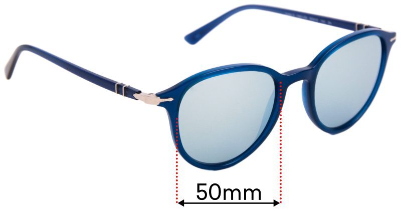 SFx Replacement Sunglass Lenses fits Persol 3169-S 50mm Wide