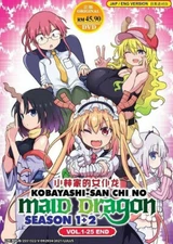 ENGLISH DUBBED Kobayashi-san Chi no Maid Dragon SEASON 1 & 2 (VOL.1 - 25End) DVD