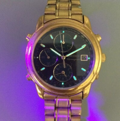 Seiko Watch Men Chronograph 38mm Gold Tone Date 7T32-6G40