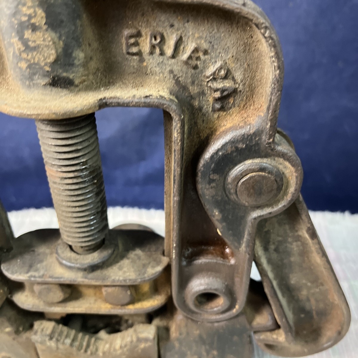 小物 Roy Vintage Reed Manufacturing Pipe Vise Pat. Aug 11, 1914 No