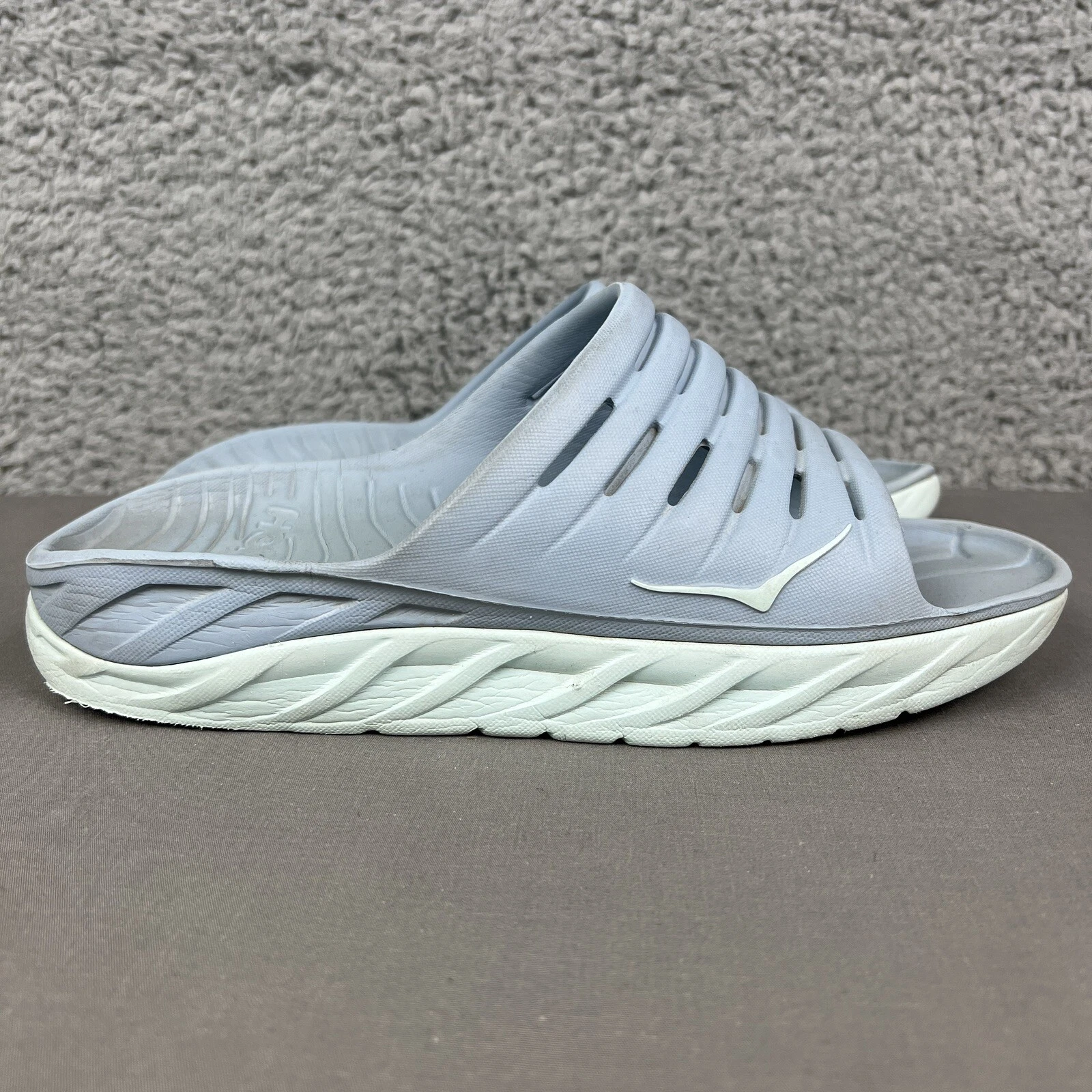Hoka One One Ora Recovery Slide uomo 8 donna 11 nebbia blu erba spedizione gratuita