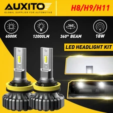 2x AUXITO H11 LED Headlight Kit Low Beam Bulbs Super Bright 6500K Fanless Canbus