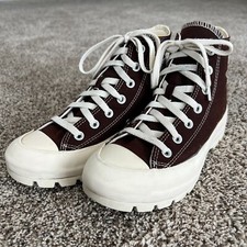 Converse Chuck Taylor All Star Lugged High Platform Shoes Brown Womens 7 Chunky
