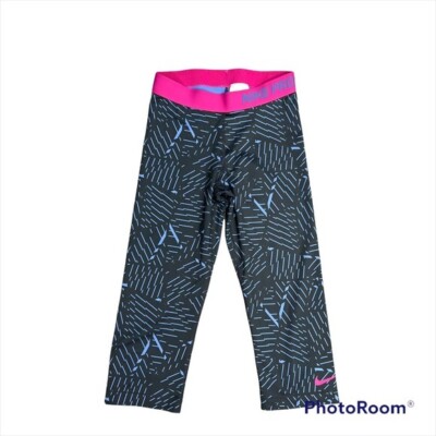 Nike problue & purple Geometric Capri Leggings size small
