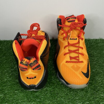 Nike LeBron 12 XII GS Laser Orange Shoes Sneakers 685181-830 Youth