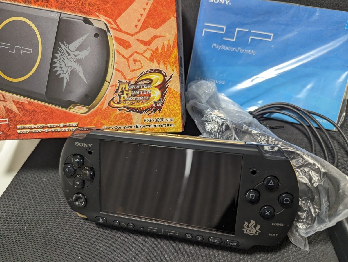 PSP 3000 console regionfree monster hunter 3rd limited model