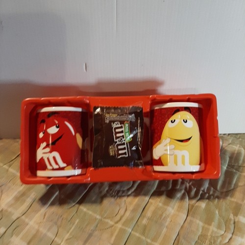 M&M's 2016 Red & Yellow Character Collectors Mug Gift Set NIB | eBay