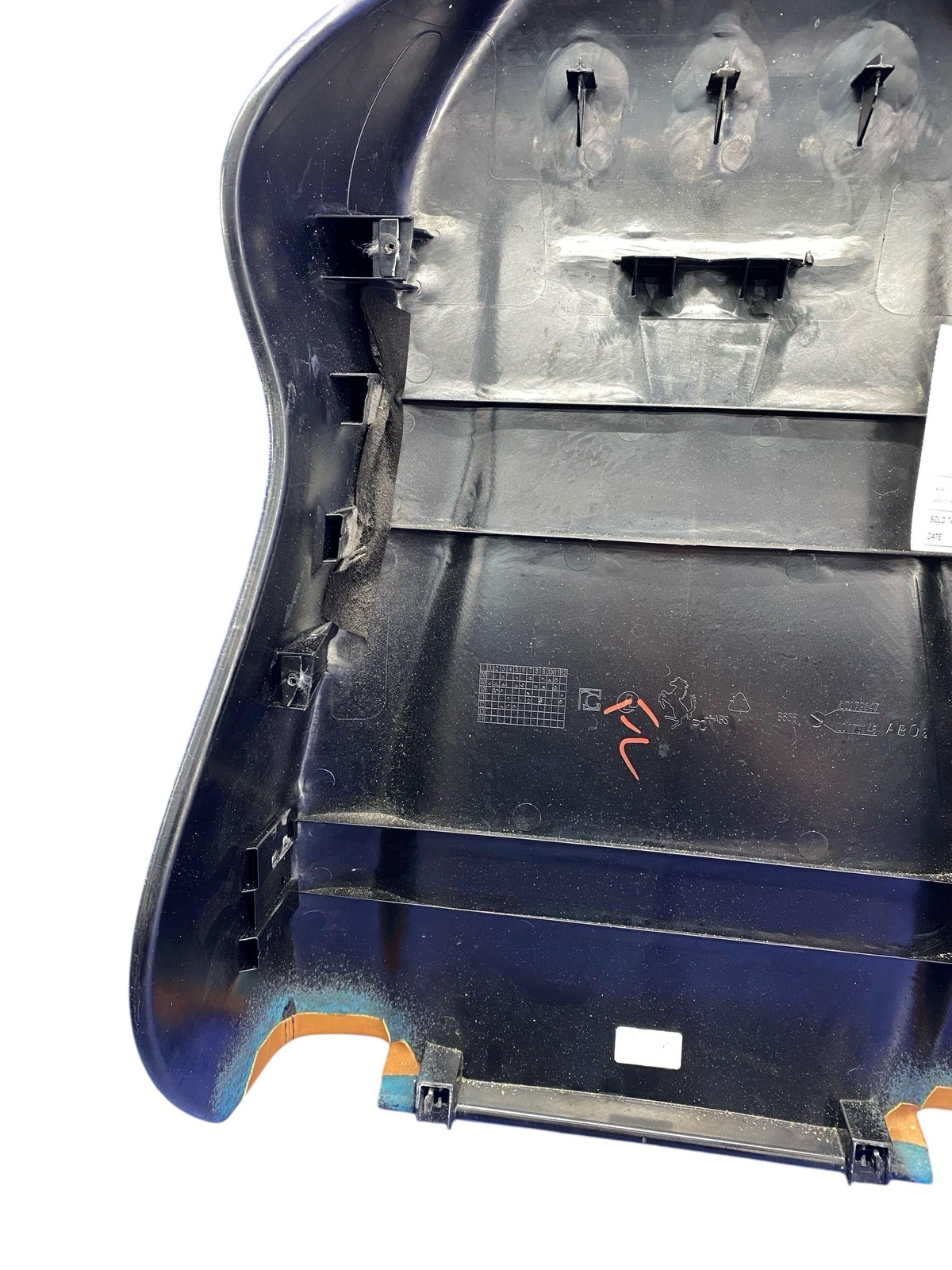 2012-2014 FERRARI CALIFORNIA FRONT LEFT SEAT BACKING BACK TRIM COVER PANEL *MARK