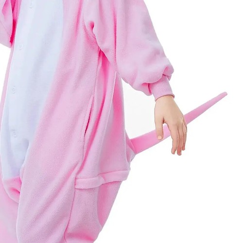 Kids Pink Pig One-piece pajamas For Boys and Girls Halloween Cosplay Costumes - Picture 6 of 50