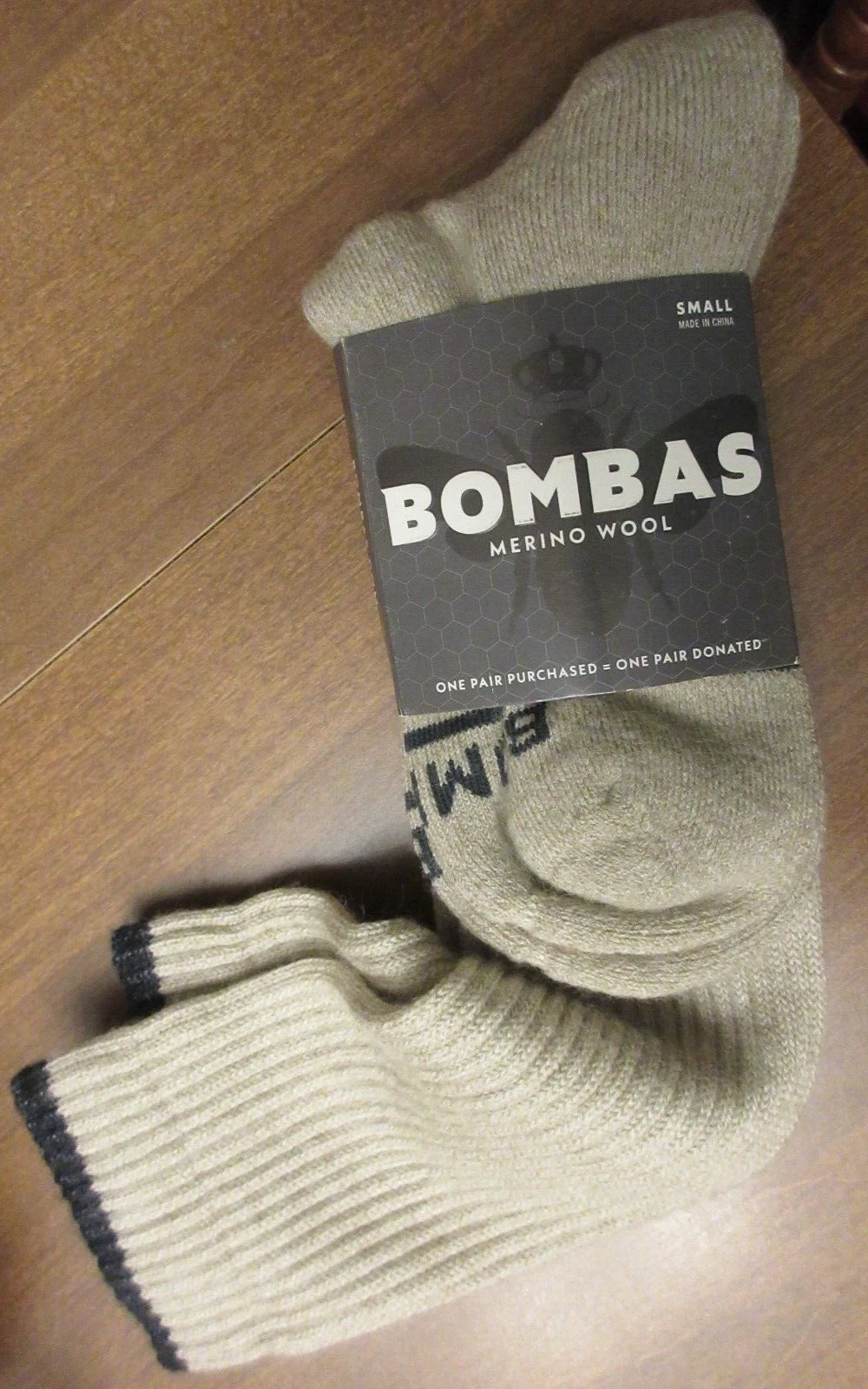 Bombas Merino Wool Calf Socks Size Small Midnight Oatmeal Arch Support New NWT