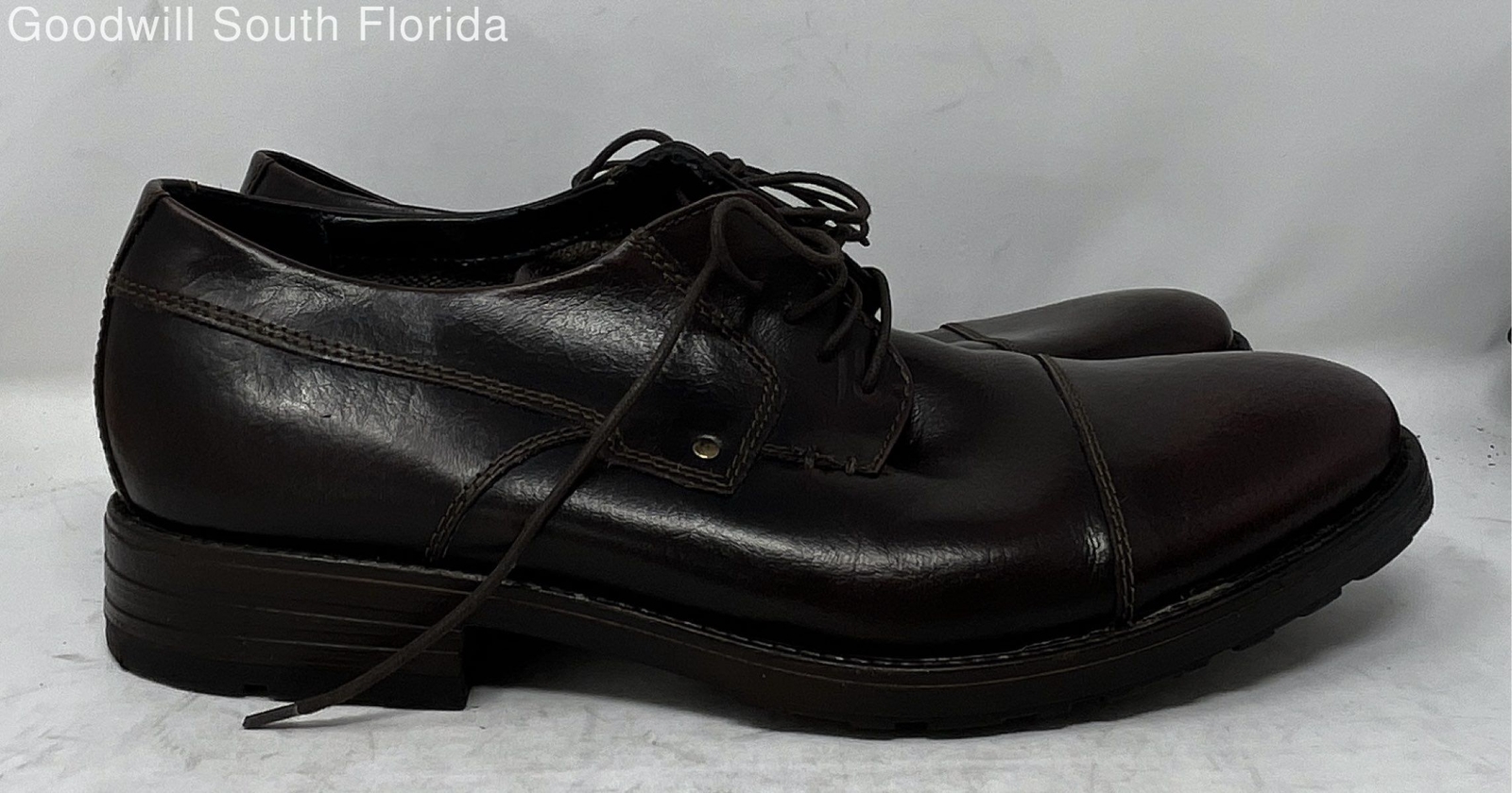 SAOLA Scarpe eleganti derby Clarks uomo Denton 66127 marrone punta a cappuccio stringate taglia 11M