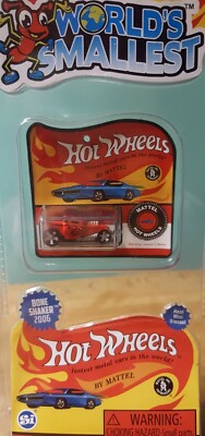 Hot Wheels Worlds Smallest 2006 Bone Shaker Red With Flames New
