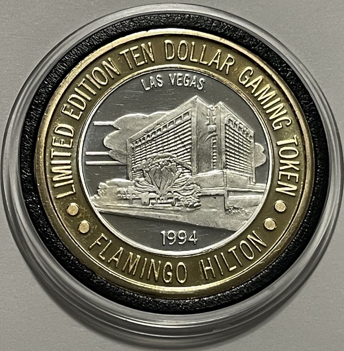 銀币　創立30周年記念1994純銀999 +silver 1994 Flamingo Hilton Las Vegas Casino Nevada Gaming Token .999