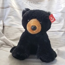 Aurora Black Teddy Bear Plush Stuffed Animal Sitting Soft With Tag 11 Inch 2019