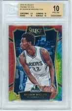 2015-16 Panini Select Prizms Tie-Dye #1 Andrew Wiggins #23/25 BGS 10 