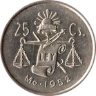 Mexico 25 Centavos Coin | Liberty cap | 1950 - 1953