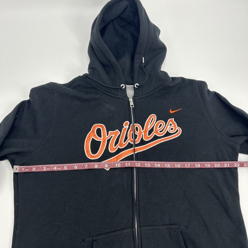 Baltimore Orioles Jacket Women's XXL 2XL Black Nike Full Zip Fleece Hooded MLB - Picture 6 of 9