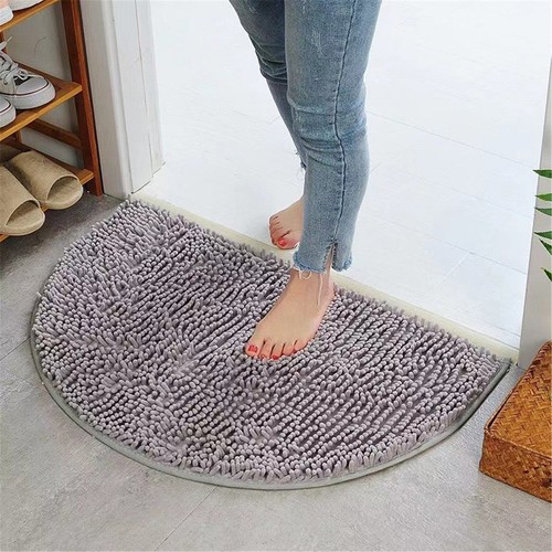 Semicircular Floor Absorbent Non-slip Quick Dry Toilet Mat Household Bath Mat - Picture 31 of 45