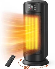 CHIKIT 1500W Electric Space Heater 4 Modes 60° Oscillating PTC-SH007AR - BLACK