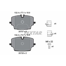 1x ORIGINAL® Textar Bremsbelagsatz, Scheibenbremse Vorne für BMW X2 (U10) 2