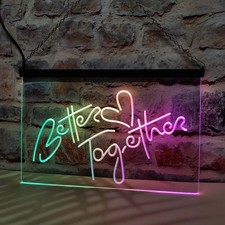 Better Together LED Neon Light Sign Featuring Colorful Flowing Effect Style