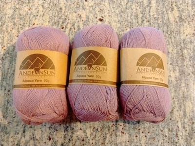 Lot of 3 Andean Sun  Alpaca Yarn Color Lote