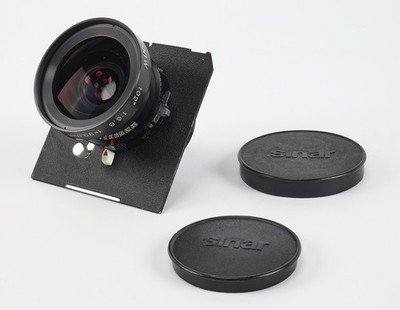 Sinar 90mm f/6.8 Sinaron-W MC BT Copal 0 (35MT) Lens for 4x5 with Caps & Board