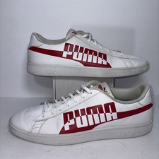 PUMA SMASH V2 LOW SNEAKERS TRAINERS SPORT MEN SHOES WHITE/RED SIZE 12 - Rare