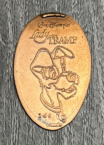 Vintage Disney Lady and the Tramp Tramp Pressed Penny Coin Collectible Souvenir