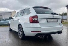 FOX Edelstahl Anlage ab Kat DUPLEX je 2x76mm scharf schräg Skoda Octavia 5E 2.0l