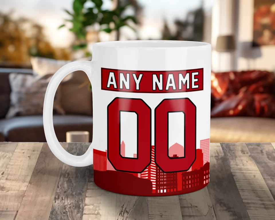 CUSTOMIZABLE Arizona Cardinals Skyline Jersey Mug - Any Name/Number - 11 oz. - Image 2 of 4