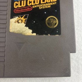 Clu Clu Land NES Nintendo 1985 5 Screw Cartridge Tested Working Black Box