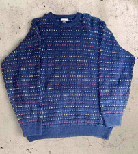 Jantzen Men's Regular Fit Acrylic Ribbed Knit Striped Crewneck Sweater XL