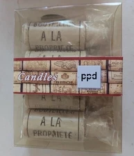 New Novelty Wine Bottle Cork Mini Wax Candles Set of 4 PPD 2 Hour Burning Time