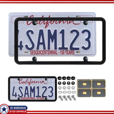 Clear License Plate Cover Frame Set 1 Pack Screws Caps Any Us Plates Clear License Plate Cover Frame Set 1 Pack Screws Caps Any Us Plates