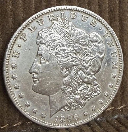 1896-O Morgan Silver Dollar $1 – Sleeper Better Date – AU Details