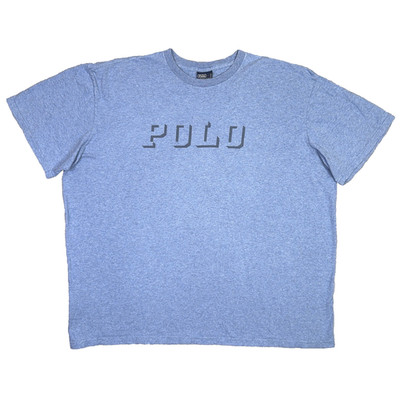 Polo Ralph Lauren T Shirt Mens 2XL Sport Block Shadow Spell Out Vintage 90s Y2K