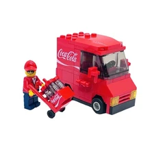 Lego Custom Coca-Cola Delivery Mail Truck City Modular Made From Lego Bricks