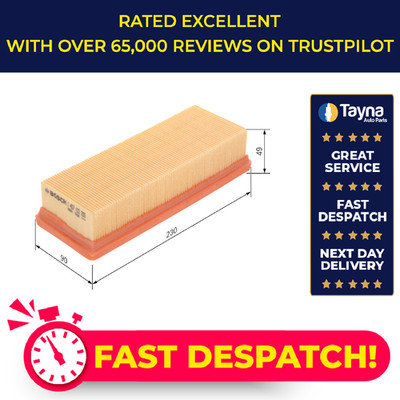Air Filter fits FIAT CINQUECENTO 170 1.1 94 to 98 176B2.000 Bosch 46536382 New