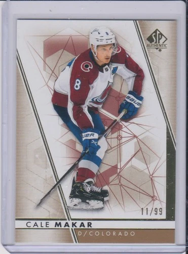 2022-23 SP Authentic CALE MAKAR # 11/99 GOLD Avalanche