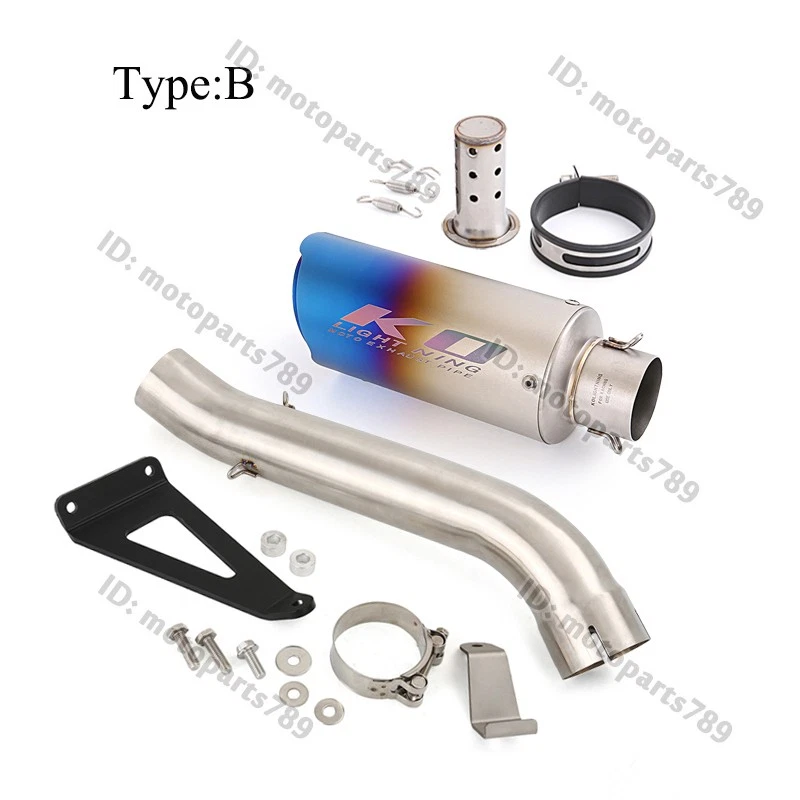 Silenciador de tubo de escape de enlace medio deslizable 60 mm para Aprilia Tuono V4 1100 2017-2020 Foto 4 de 4