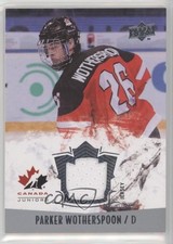 2015 Upper Deck Team Canada Juniors Jersey Parker Wotherspoon #124 0ka5