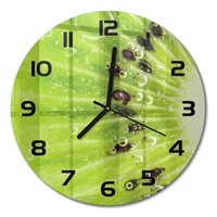 Runde Glasuhr Runde Wanduhr Aus GehäRtetem Glas Kiwi Schwarze Zeiger Fi30 Cm