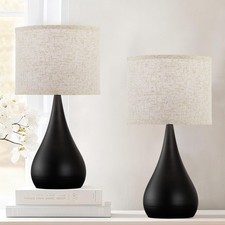 18.1'' Modern Touch Lamps for Nightstand Set of 2 with 3 Way Dimmable, Table ...