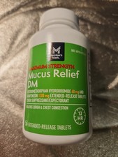 Member's Mark MUCUS RELIEF DM Max Strength Guaifenesin 1200mg 56 Ct EXP 02/2028