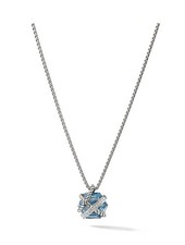 sterling silver Cable Wrap diamond necklace 12.5mm 